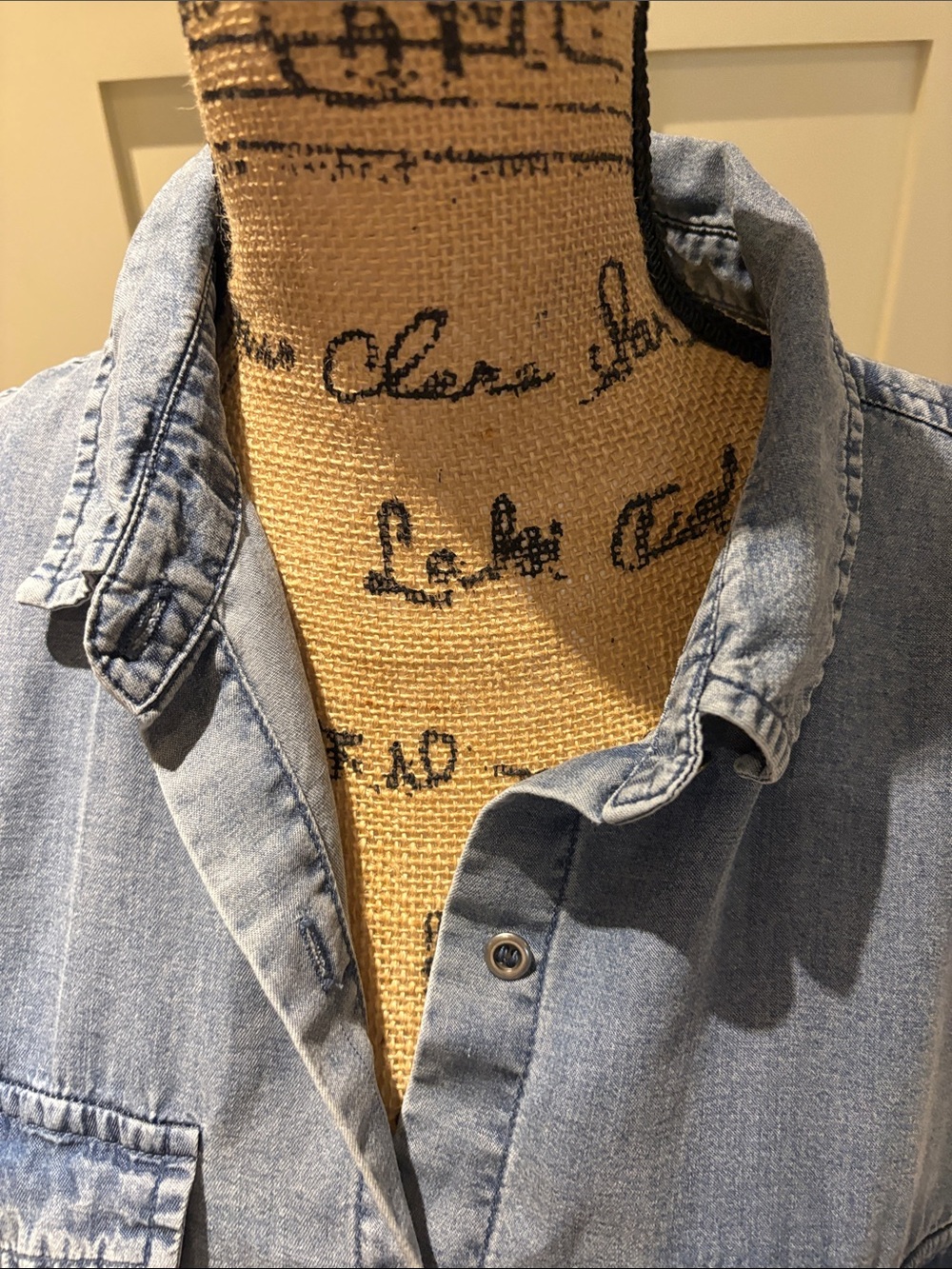Light Blue Denim Shirt Dress - Brand: - Picture 6 of 10